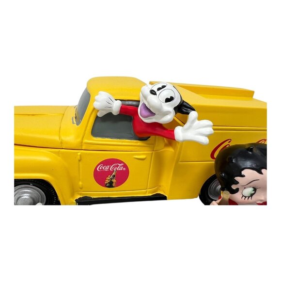 2000 Coca-Cola Betty Boop 1956 Yellow BoxTruck Figurine Decor Pudgy Vandor - Picture 11 of 16